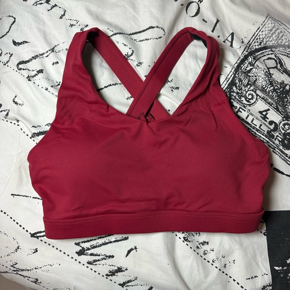 Women's Red Sports Bra - Picture 3 of 5